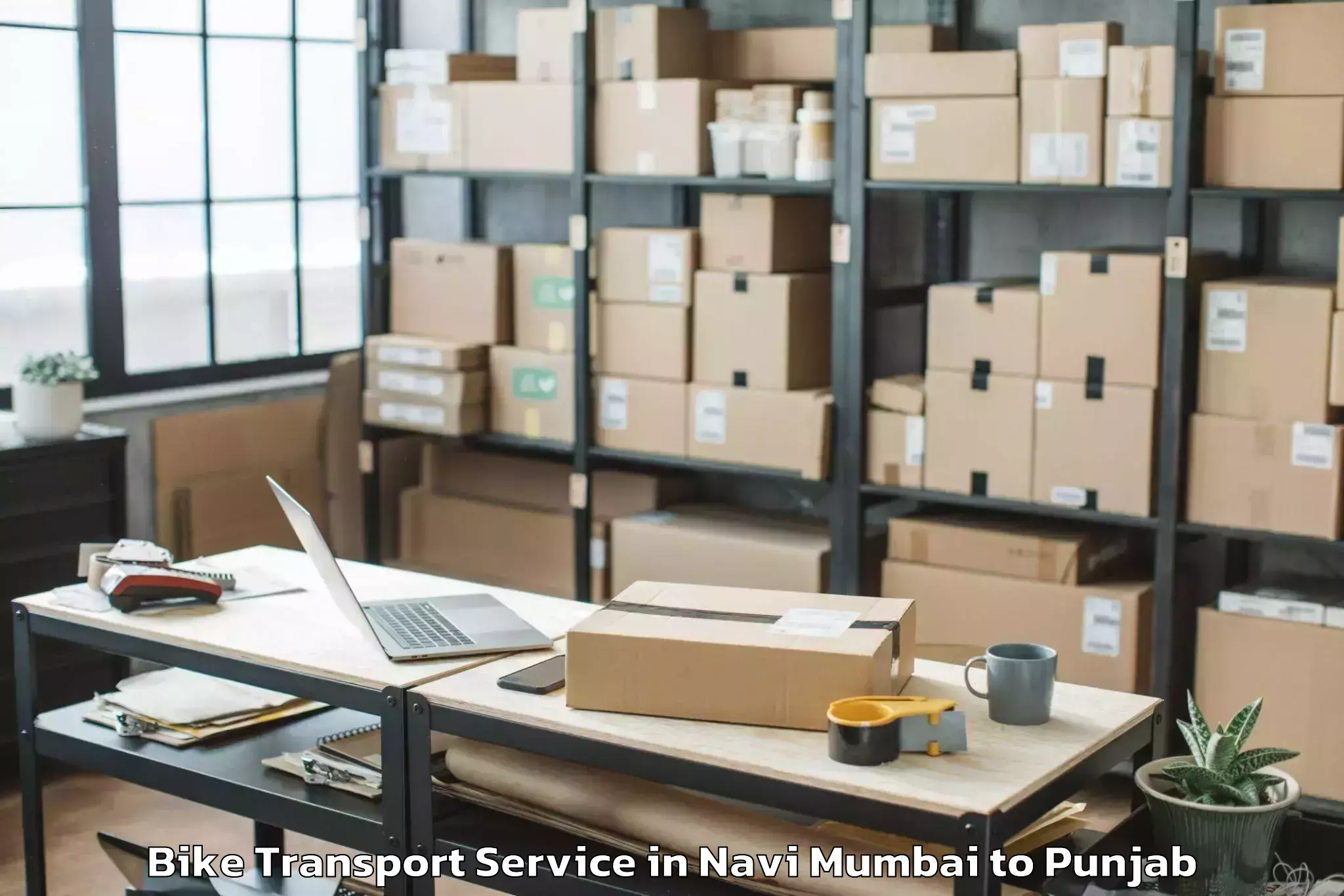 Comprehensive Navi Mumbai to Pathankot Airport Ixp Bike Transport